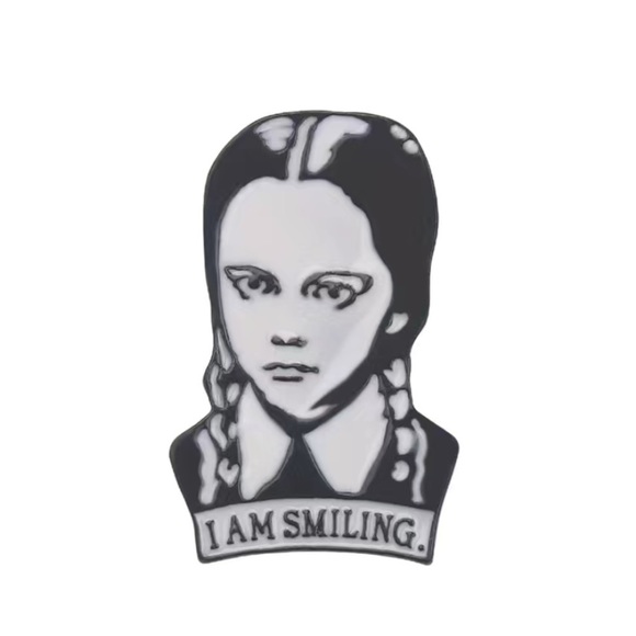 Accessories - (3/$15) Wednesday Addams I am Smiling Enamel Pin